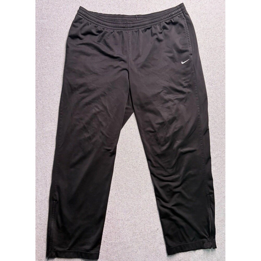 Nike Team Baggy Track Pants XXL - Y2K Black Athletic Training Style